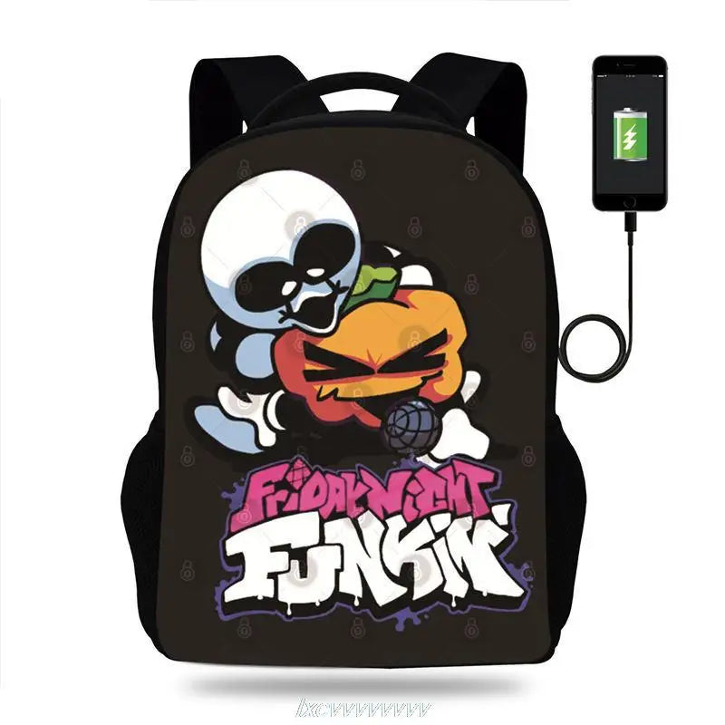 Anime FNF 3D Print Backpack School Bag