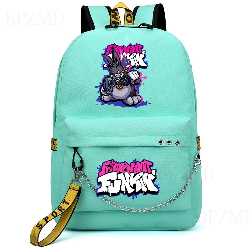 Anime Friday Night Funkin Backpack Cosplay Canvas Kids Schoolbag