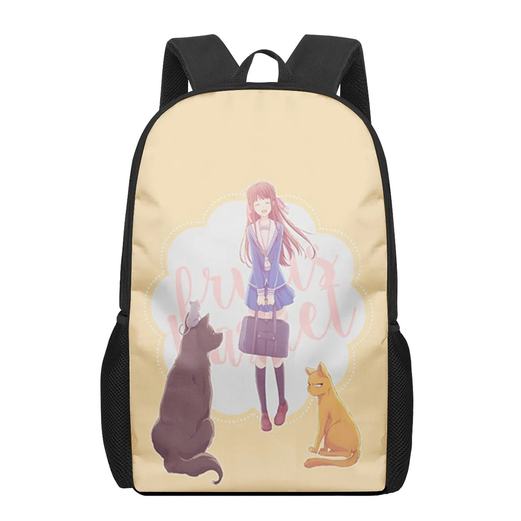 Fruits Basket 3D Pattern School Bag for Children Girls Boys