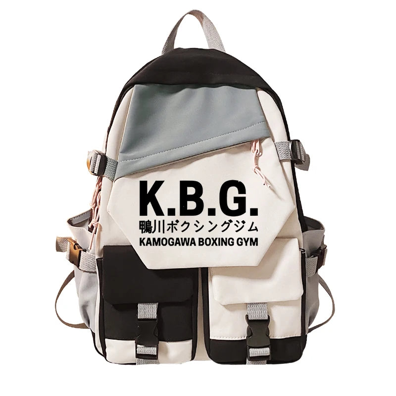 Hajime No Ippo Takamura KGB Backpack Women Schoolbag Manga Teenager