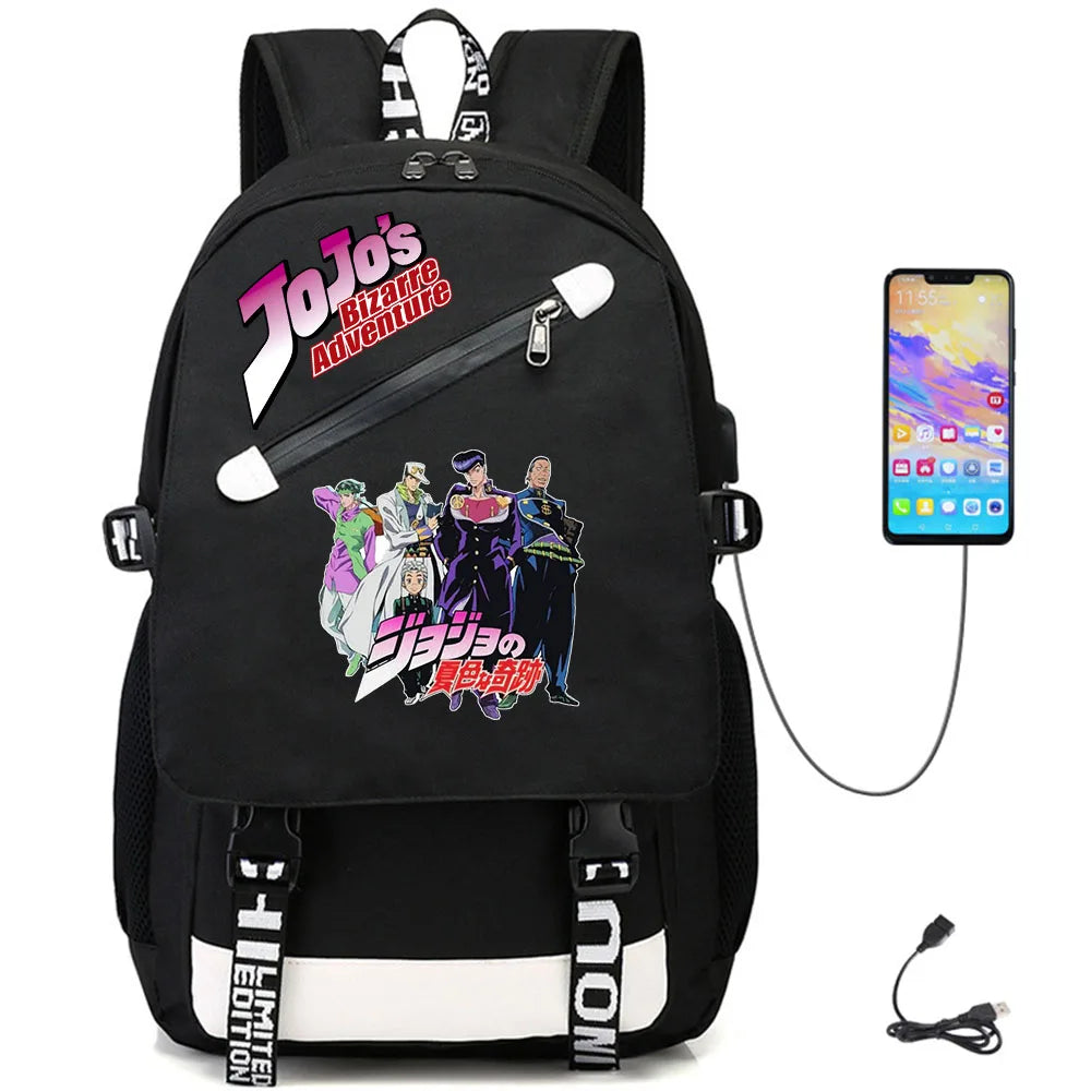 JoJo's Bizarre Adventure USB Oxford Backpack