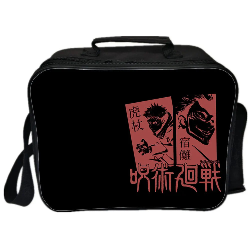 Jujutsu Kaisen Lunch Bag Student School Cartoon Food Box Girls Portable Thermal