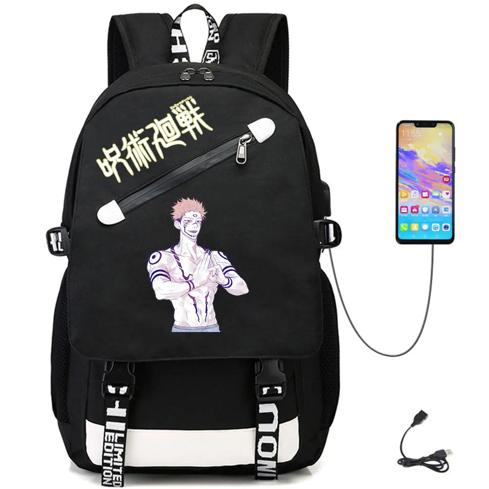 Jujutsu Kaisen Anime Backpack Schoolbag High Laptop Bag