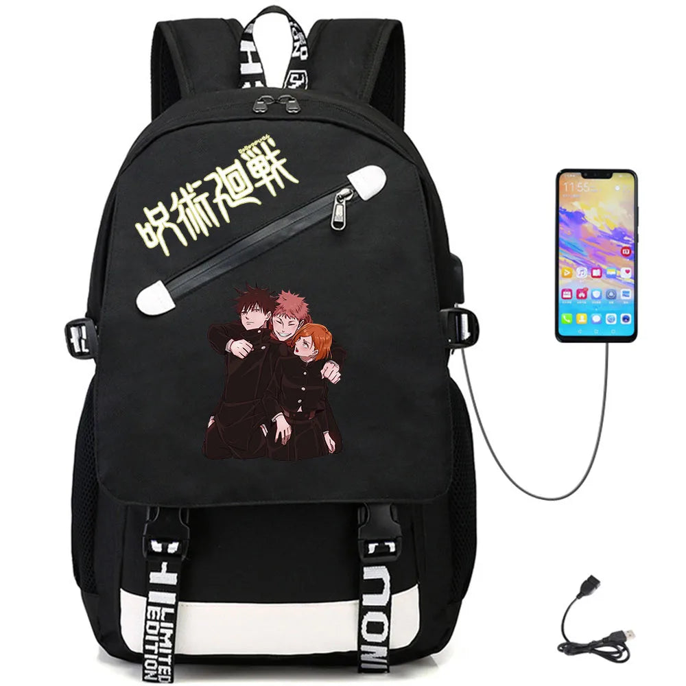 Jujutsu Kaisen Anime Backpack Schoolbag High Laptop Bag