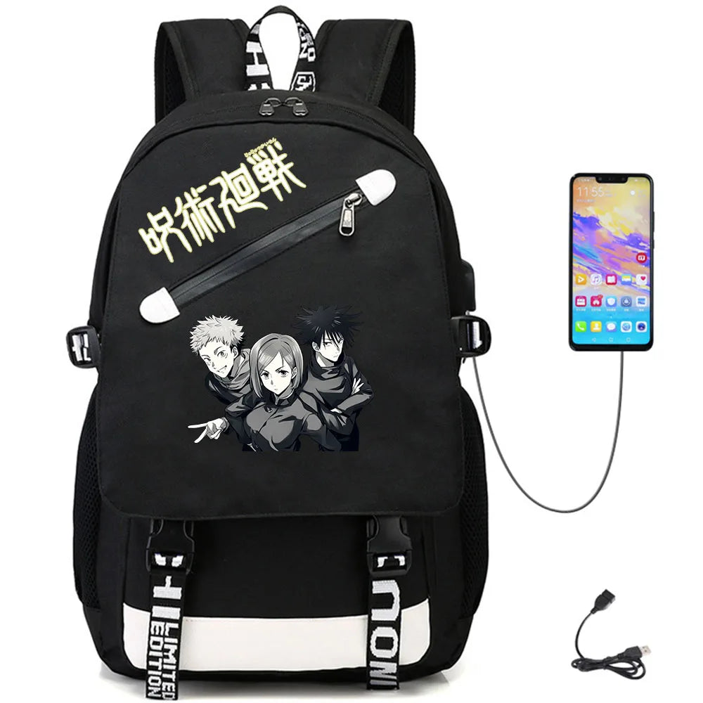 Jujutsu Kaisen Anime Backpack Schoolbag High Laptop Bag