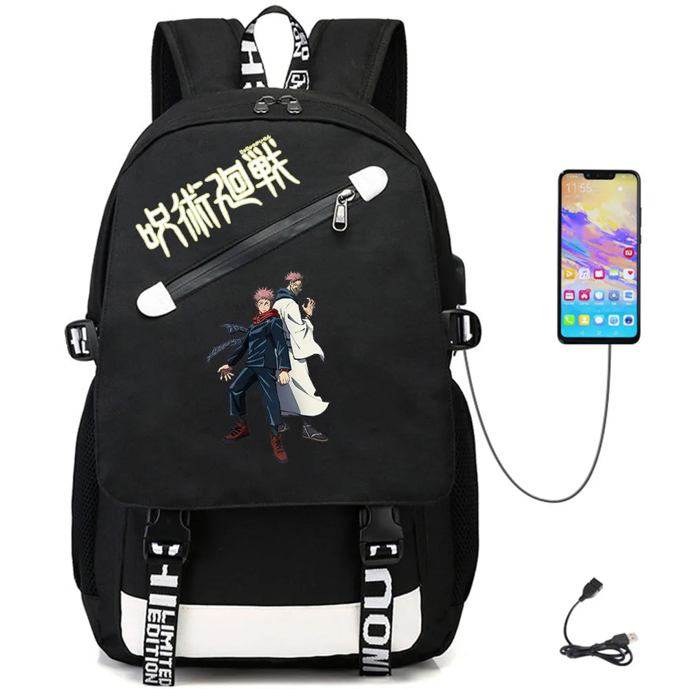 Jujutsu Kaisen Anime Backpack Schoolbag High Laptop Bag
