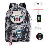 Anime Kimetsu No Yaiba Hashibira Inosuke Shopper Backpacks