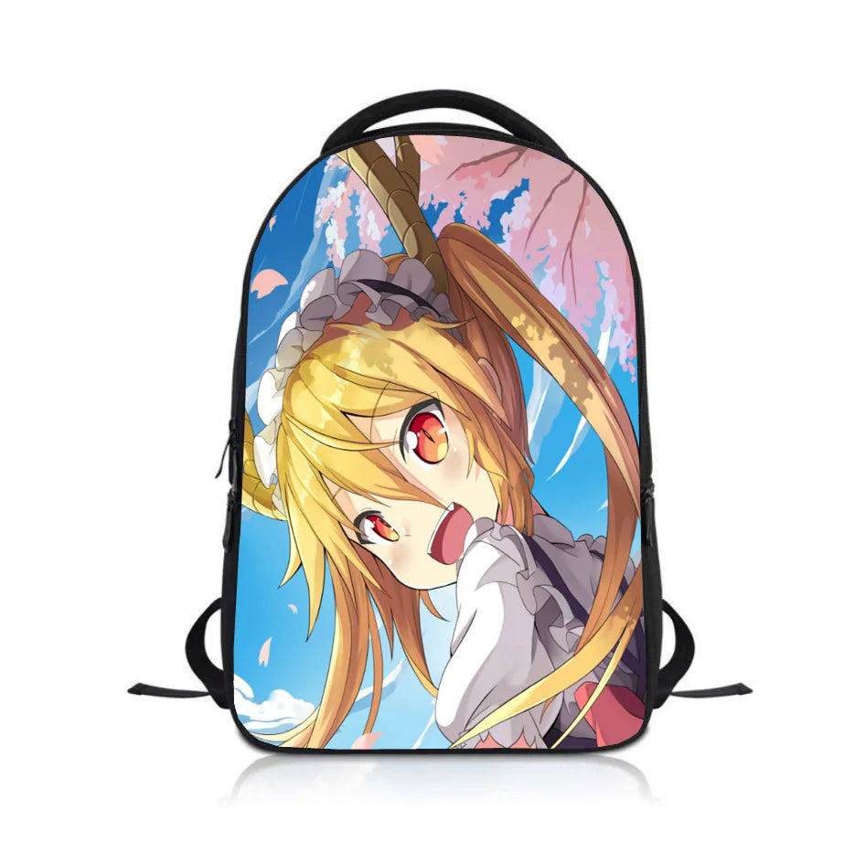 Dragon Maid Students Backpack School Bag Children Cartoon Knapsack