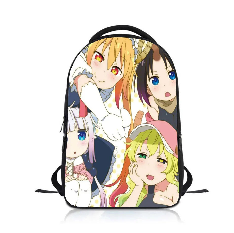 Dragon Maid Students Backpack School Bag Children Cartoon Knapsack