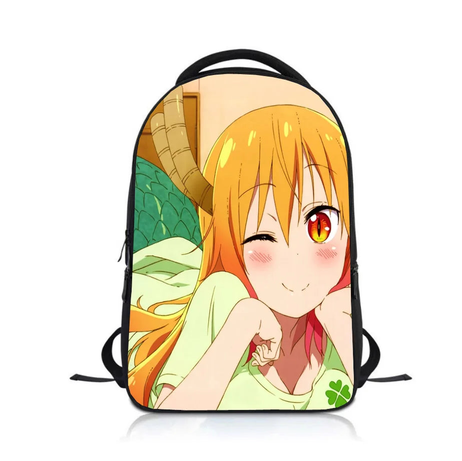 Dragon Maid Students Backpack School Bag Children Cartoon Knapsack
