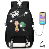 One Punch Man USB Oxford Backpack Schoolbag Teenger Rucksack