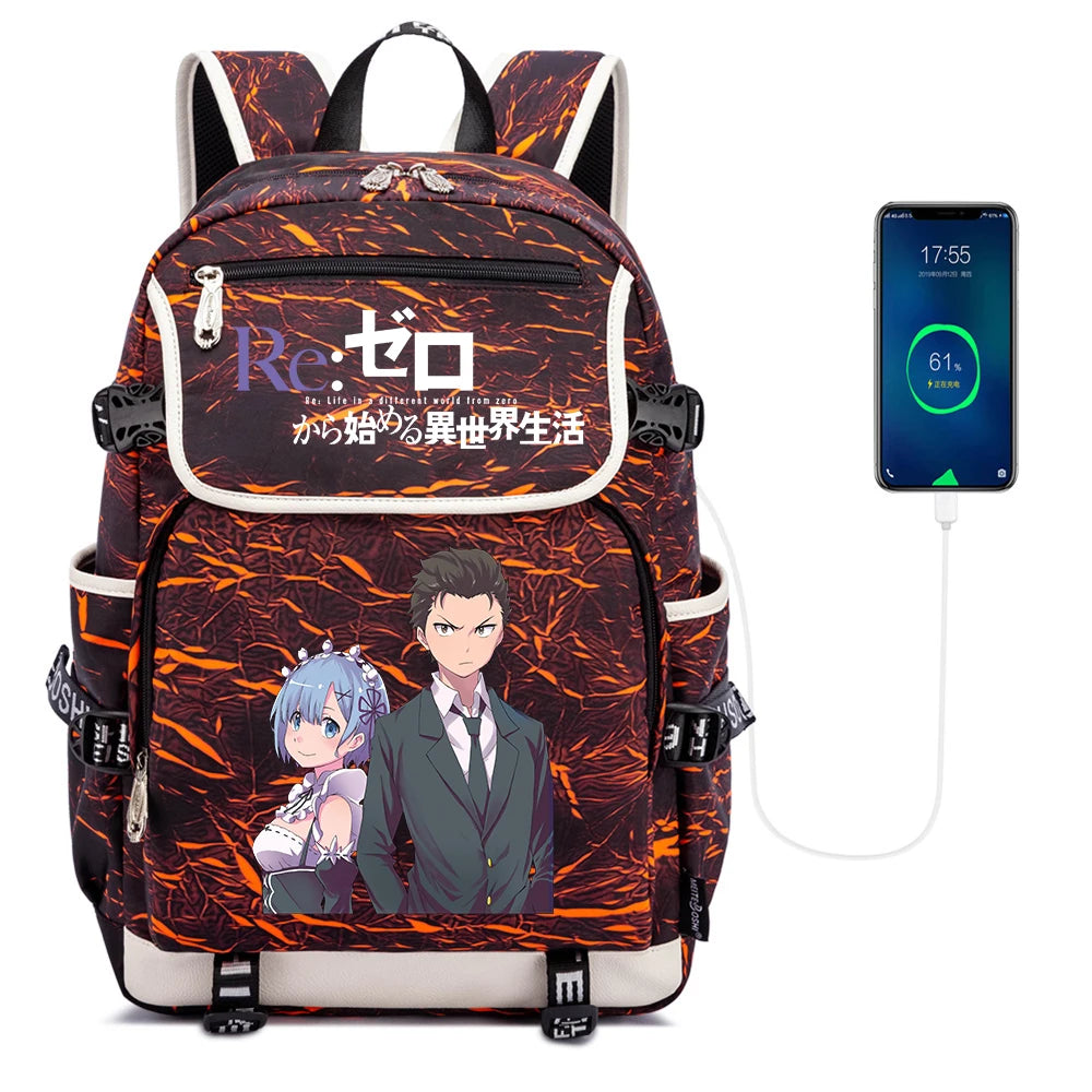 Anime Re:Life In A Different World From Zero Zip Backpack