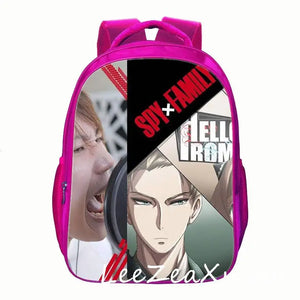 Anime SPY X Family Backpack 16inch School Bag For Children