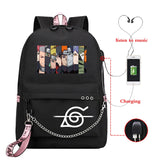 Anime School Bagpack Akatsuki Itachi Sharingan Bookbag Capacity School Bag