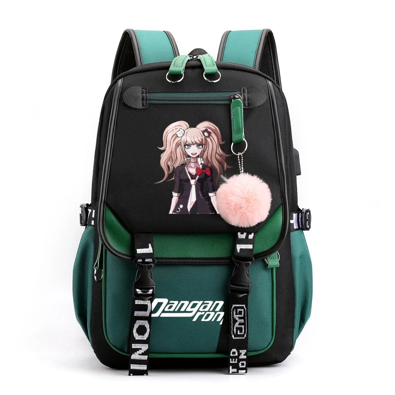 Anime School Bags Nylon Backpack Large Capacity Student School Bag Girls Travel