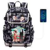 Spirited Away Casual Pack Travel Laptop Backpack USB Charging Student Schoolbag