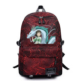 Anime Spirited Away Mochila Backpack Schoolbag Casual High Teenger Packsack