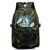 Anime Spirited Away Mochila Backpack Schoolbag Casual High Teenger Packsack