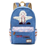 Tokyo Ghoul Canvas Backpack Teenger Zip Packsack Casual Print Knapsack Student