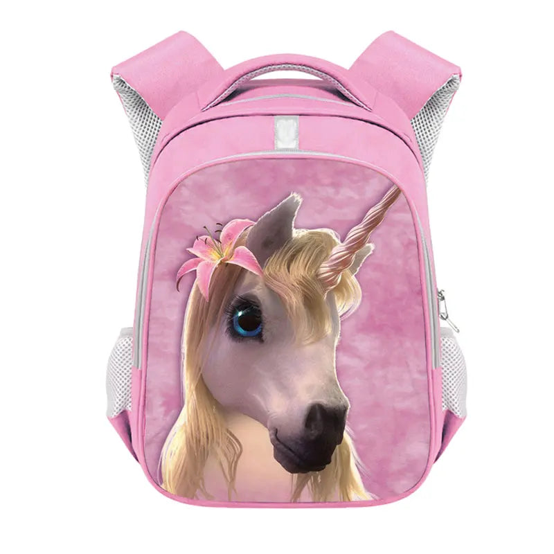 Anime Unicorn Backpack Girls Kids Cartoon Kindergarten Bag Rainbow