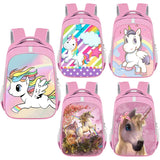 Anime Unicorn Backpack Girls Kids Cartoon Kindergarten Bag Rainbow