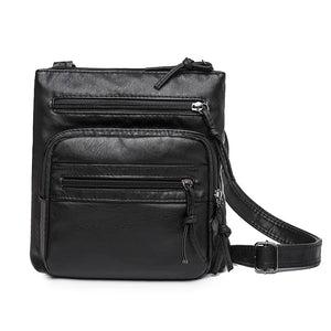 Brown Faux Leather Crossbody Bag for Women Small Purses