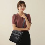 Brown Faux Leather Crossbody Bag for Women Small Purses
