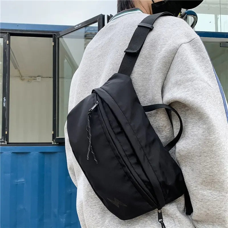 Nylon Crossbody Shoulder Bag Unisex Phone Chest Bag