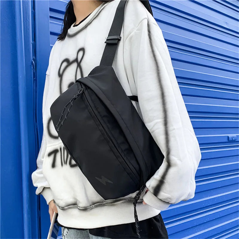 Nylon Crossbody Shoulder Bag Unisex Phone Chest Bag