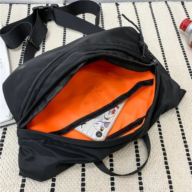 Nylon Crossbody Shoulder Bag Unisex Phone Chest Bag