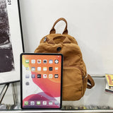 Canvas Rucksack Unisex Backpack Large Capacity Daypack Zipper School Bag