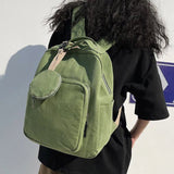 Canvas Rucksack Unisex Student School Bags Large Capacity Daypack