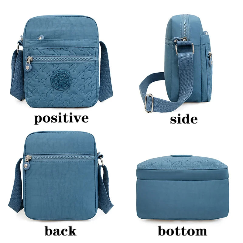 Water Resistant Nylon Shoulder Bag for Women