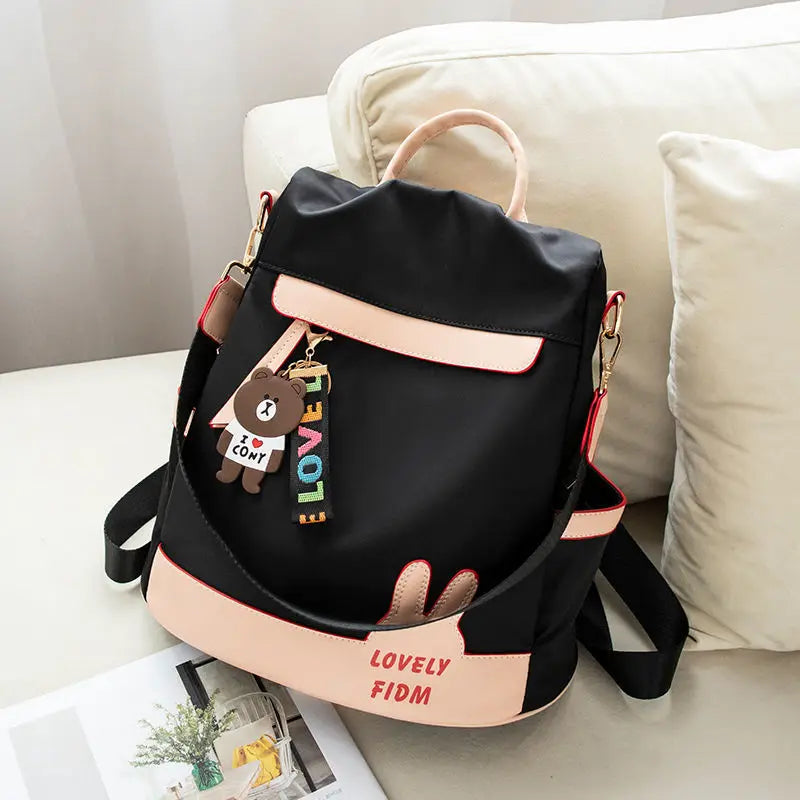 Anti-Theft Backpack Female Oxford Cloth Travel Bag Large Capacity School Bag