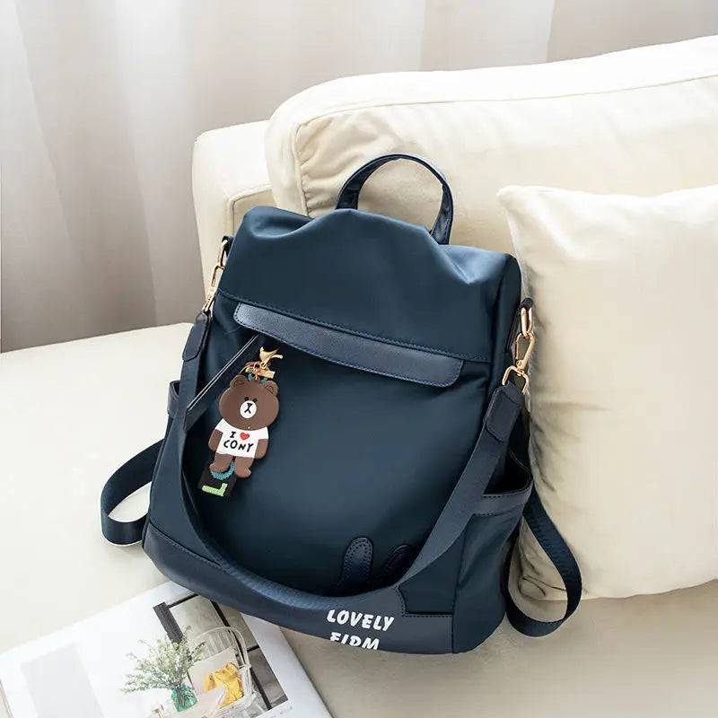 Anti-Theft Backpack Female Oxford Cloth Travel Bag Large Capacity School Bag