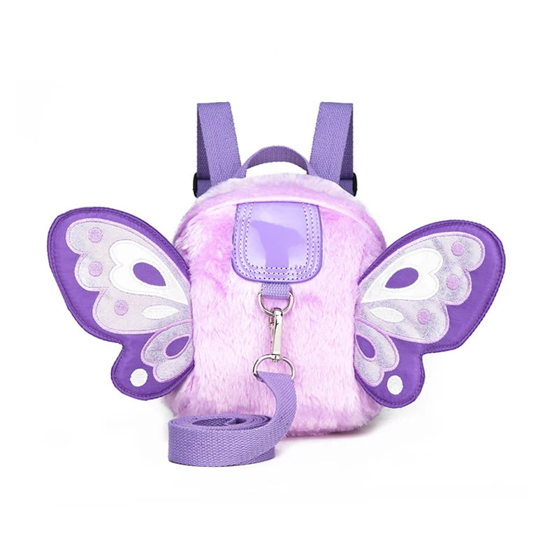 Butterfly Wings Kids Backpack for Girls - Anti-lost School Bag