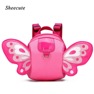 Butterfly Wings Kids Backpack for Girls - Anti-lost School Bag