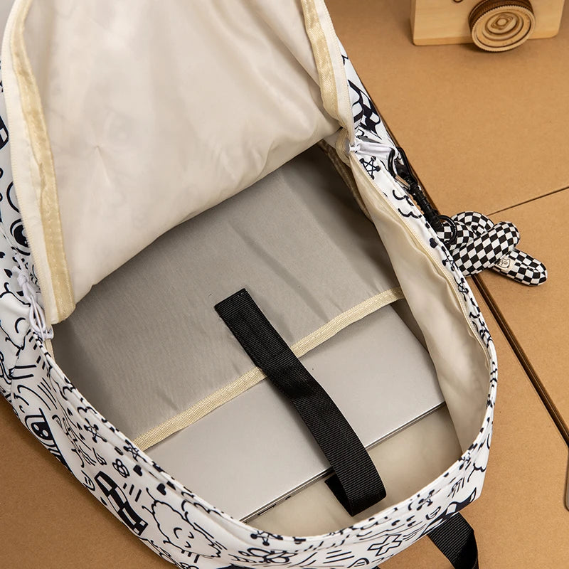 Cartoon Printing Backbag Waterproof Nylon School Bag Teenage Girl Bookbag