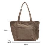 Autumn Canvas Handbags Multi-pocket Shoulder Bags Women Casual Satchel Hobo