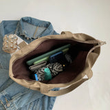 Autumn Canvas Handbags Multi-pocket Shoulder Bags Women Casual Satchel Hobo