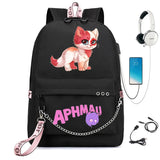 Aphmau Backpack USB Charging School Bag Waterproof Student Backpack