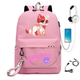 Aphmau Backpack USB Charging School Bag Waterproof Student Backpack