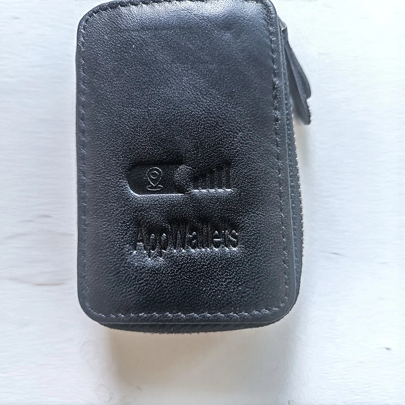 Leather Car Key Chain Keychain Holder Metal Hook Zipper Bag