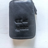 Leather Car Key Chain Keychain Holder Metal Hook Zipper Bag