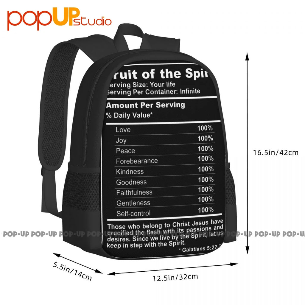 Jesus Love Peace Christian Backpack Large Capacity Bookbag