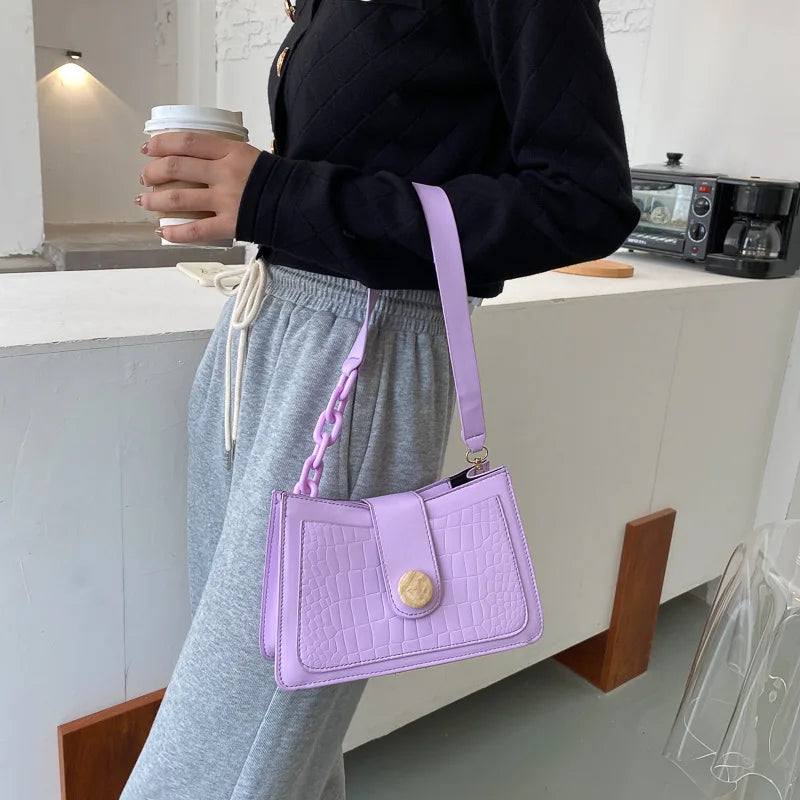Small Square Bag French Shoulder Bag Net Red Ocean French Stick Bag