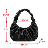 Armpit Shoulder Bags Leather Soft Handbags for Women High Ladies Clutch Bags