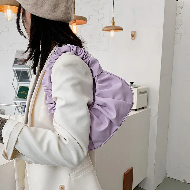 Armpit Shoulder Bags Leather Soft Handbags for Women High Ladies Clutch Bags