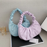 Armpit Shoulder Bags Leather Soft Handbags for Women High Ladies Clutch Bags