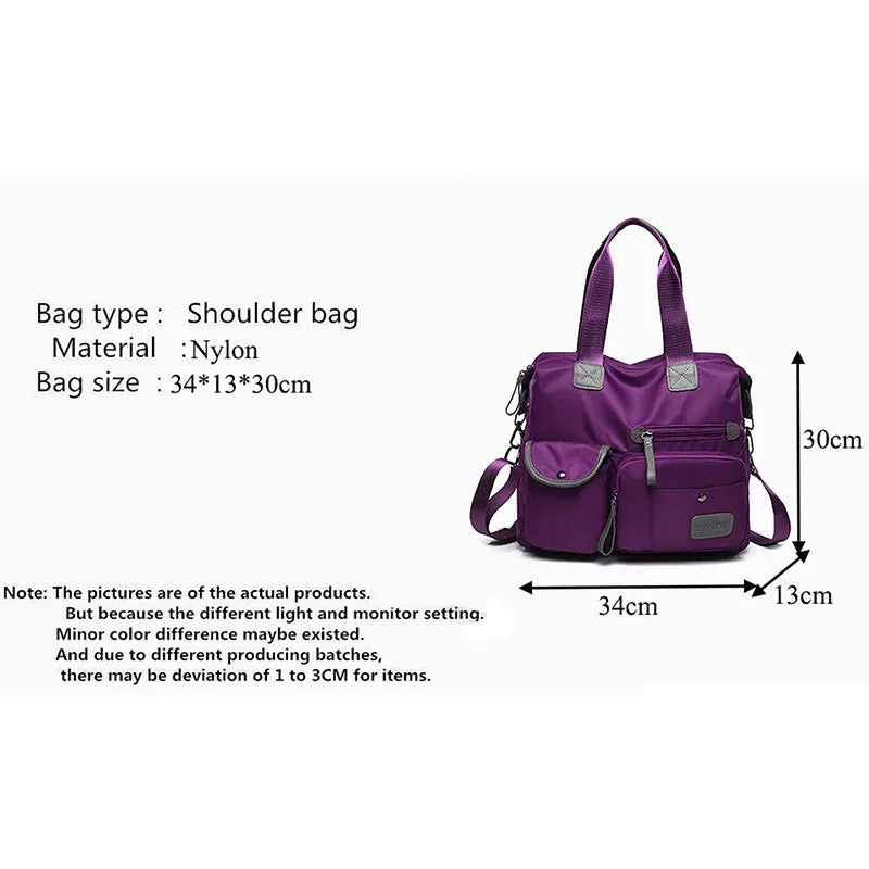 Nylon Messenger Bag Large Capacity Handbag